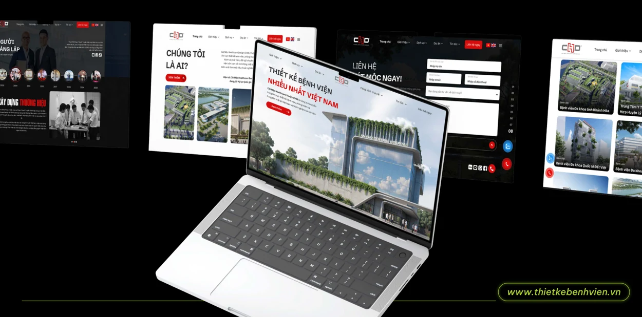 Website thietkebenhvien.vn — hình từ portfolio