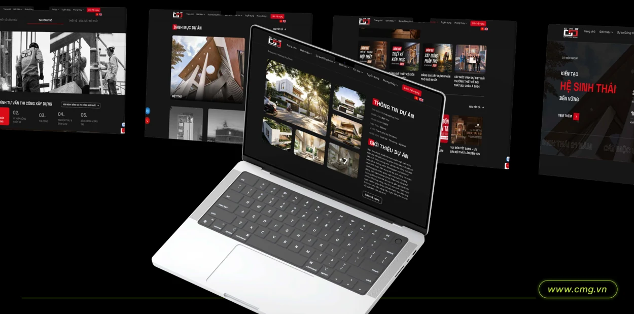 Website Cát Mộc Group — hình từ portfolio