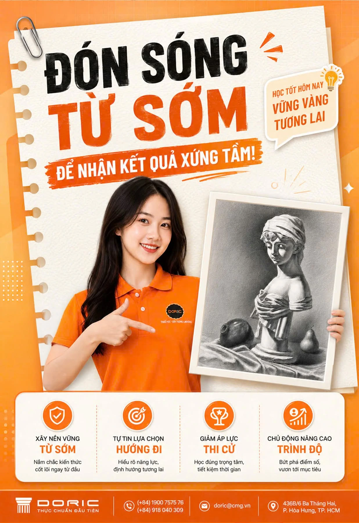 Đón sóng từ sớm – thiết kế tuyển sinh DORIC