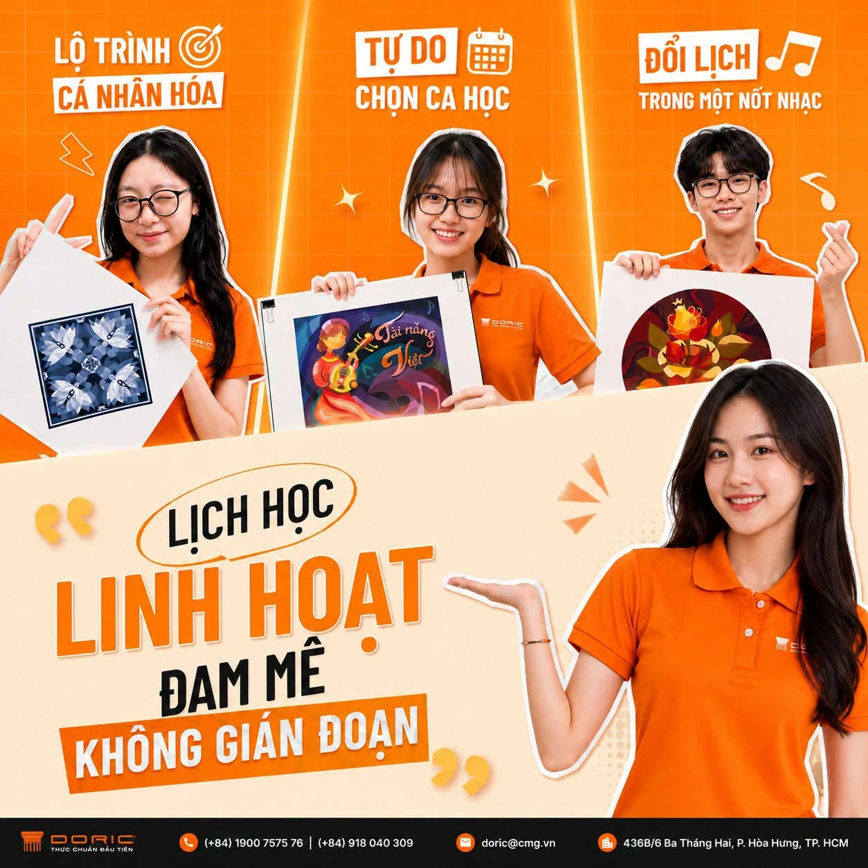 Lịch học linh hoạt – đam mê không gián đoạn