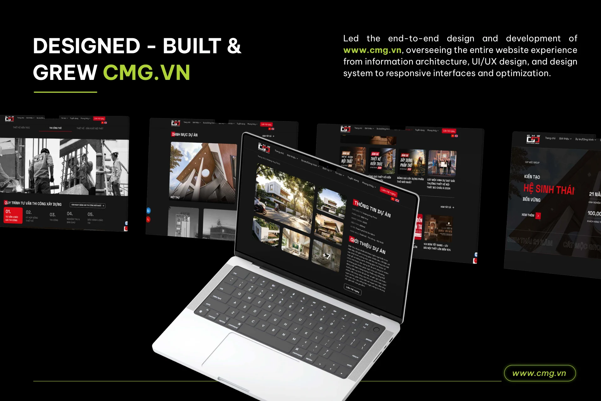Website CMG.vn trên các giao diện