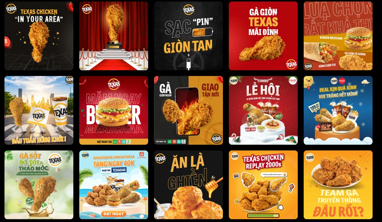 Texas Chicken Vietnam — hình từ portfolio