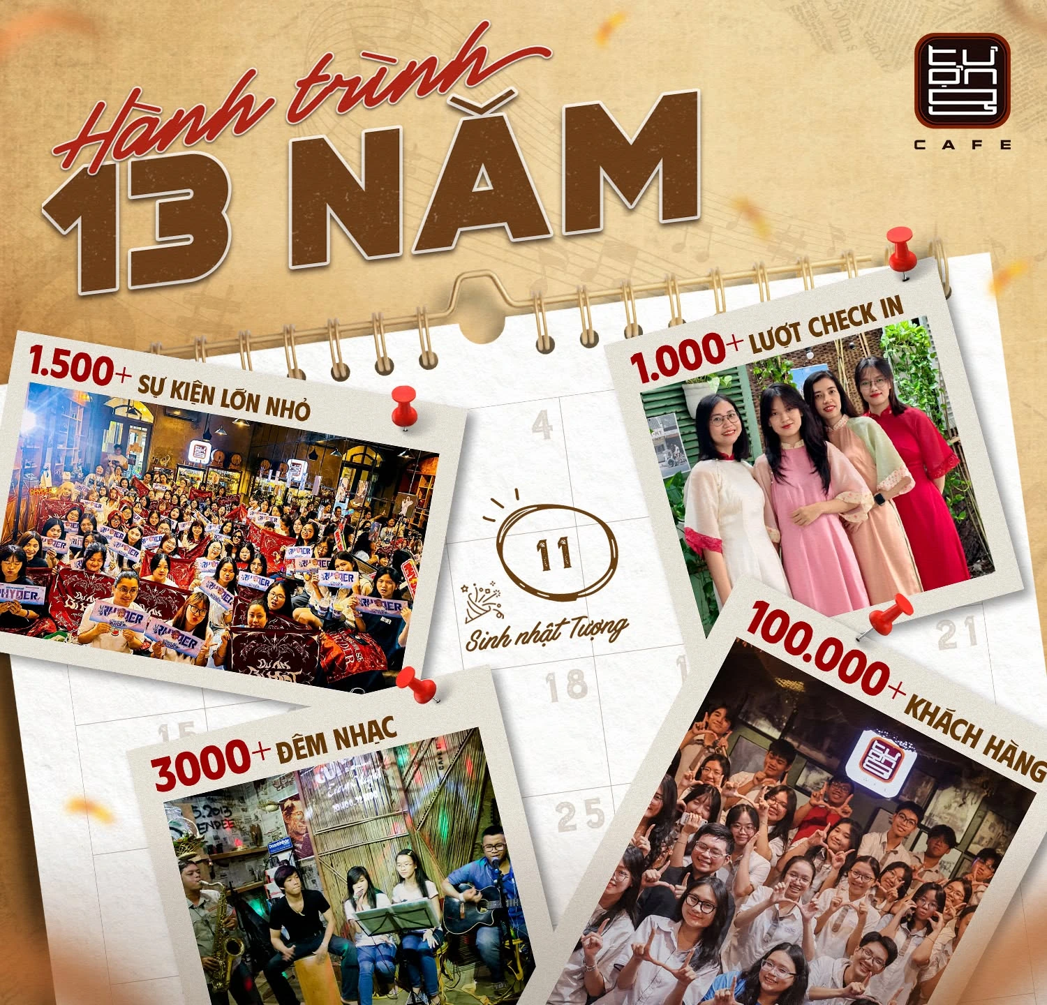 Thiết kế kỷ niệm hành trình 13 năm
